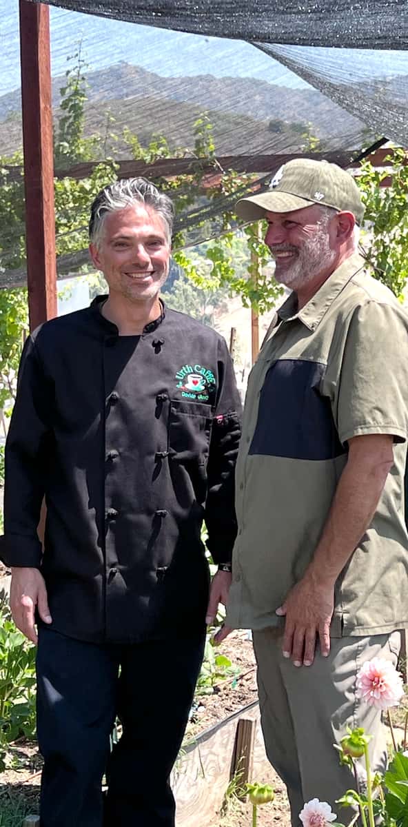 Chef Giova and Jules Lieb, Co-Founder of Mulholland Estate