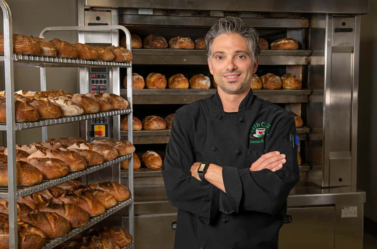 Davide Giova, Urth Caffé Master Baker and Chef, n the bakery at Urth Caffé South Bay located in Hawthorne, Calif.