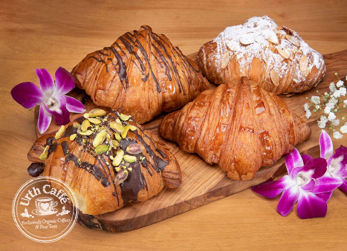 Urth Croissants - Chocolate Pistachio, Chocolate, Plaine and Almond
