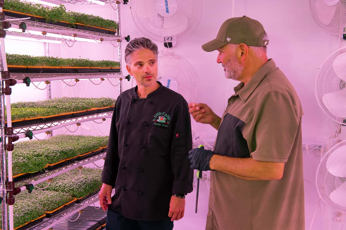 Chef Davide Giova and Julies Lieb of Mulholland Estate