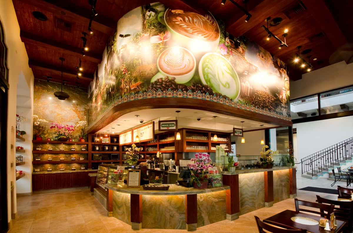 Mural and front ordering counter Urth Pasadena