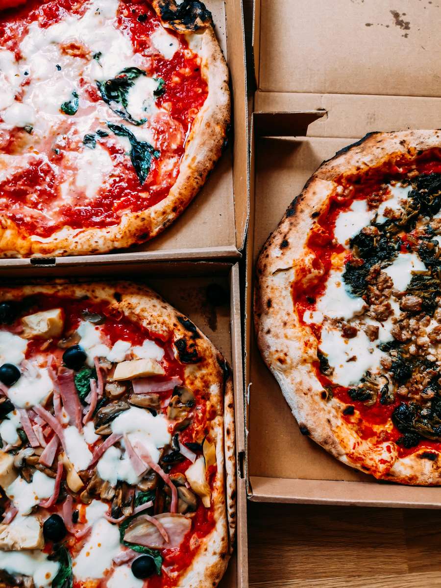 Various pizzas
