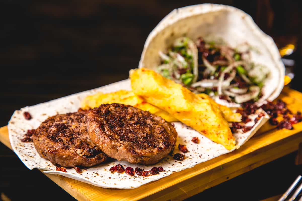 fried meat with potato