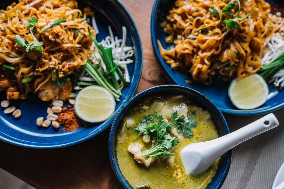 curry and biryani with meat