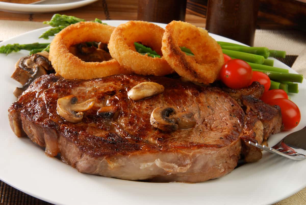 Pork Chop and Onion Rings
