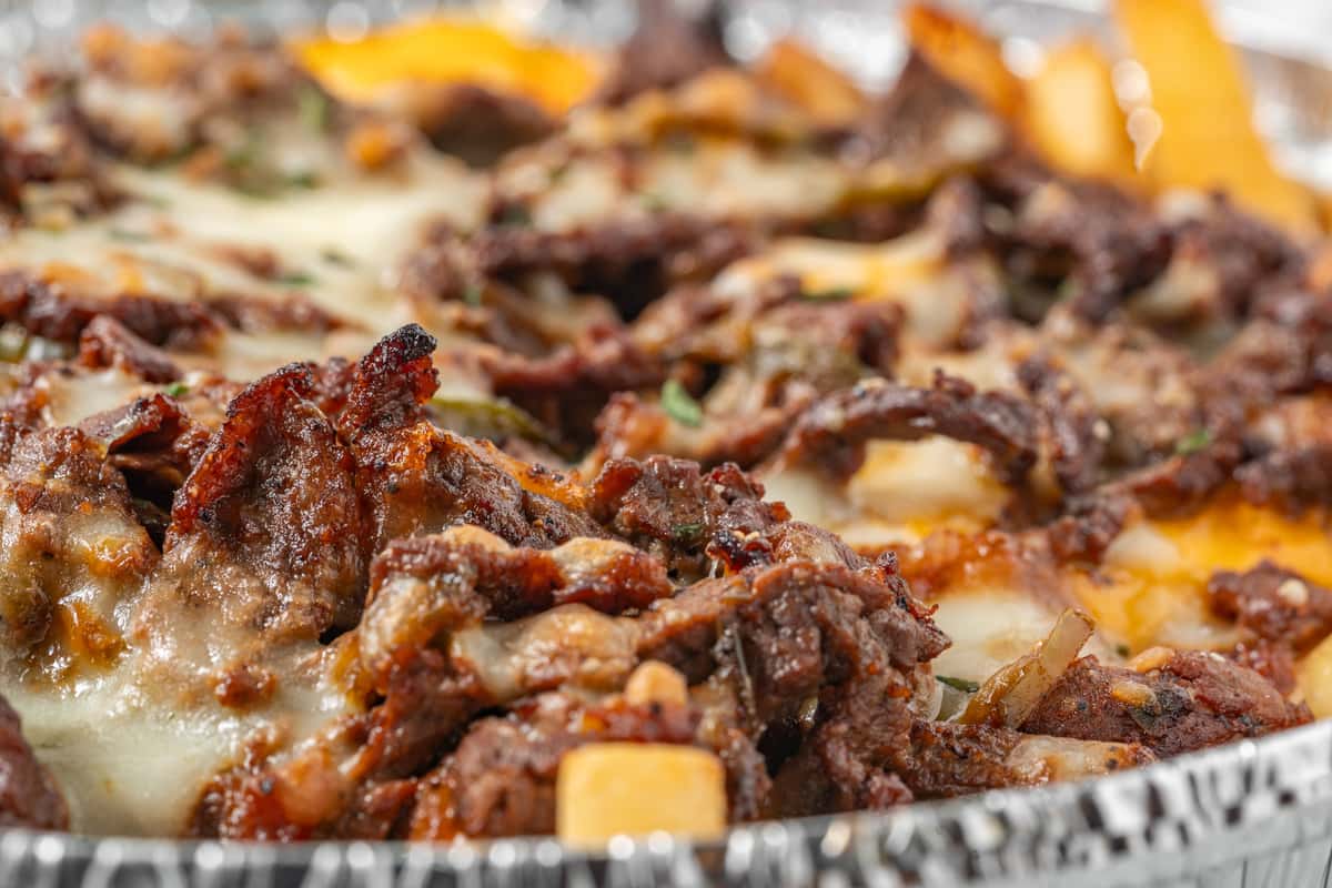 Loaded Philly Steak And Cheese Fries