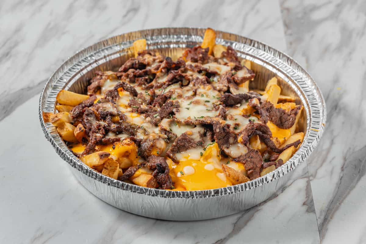 Loaded Philly Steak And Cheese Fries
