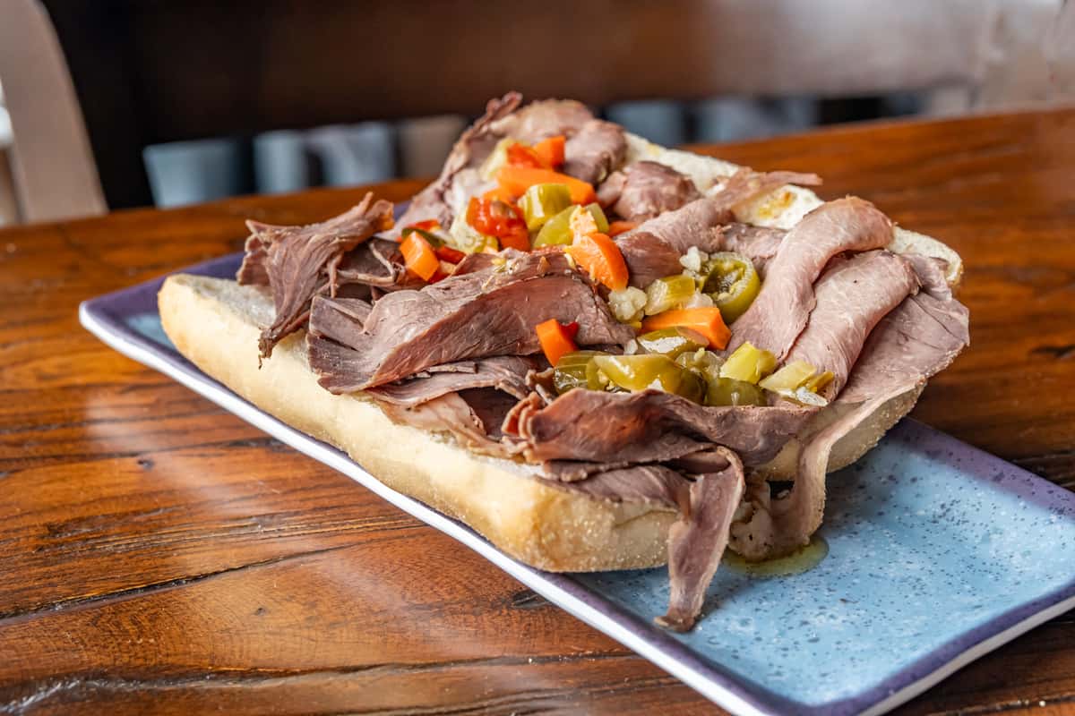 italian beef sandwich
