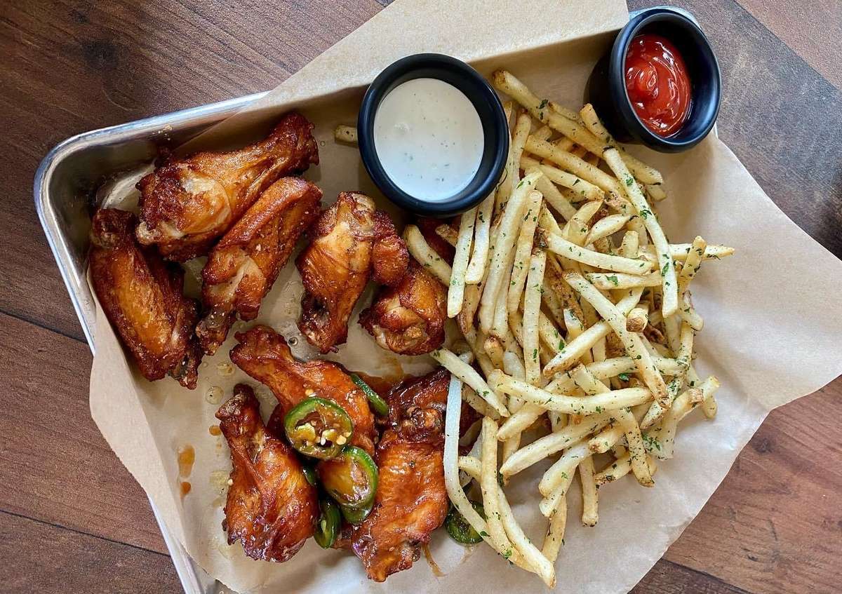 wings and fries