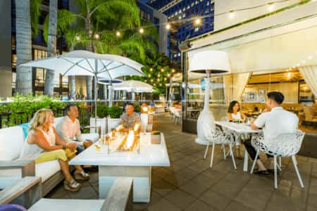 outdoor dining area