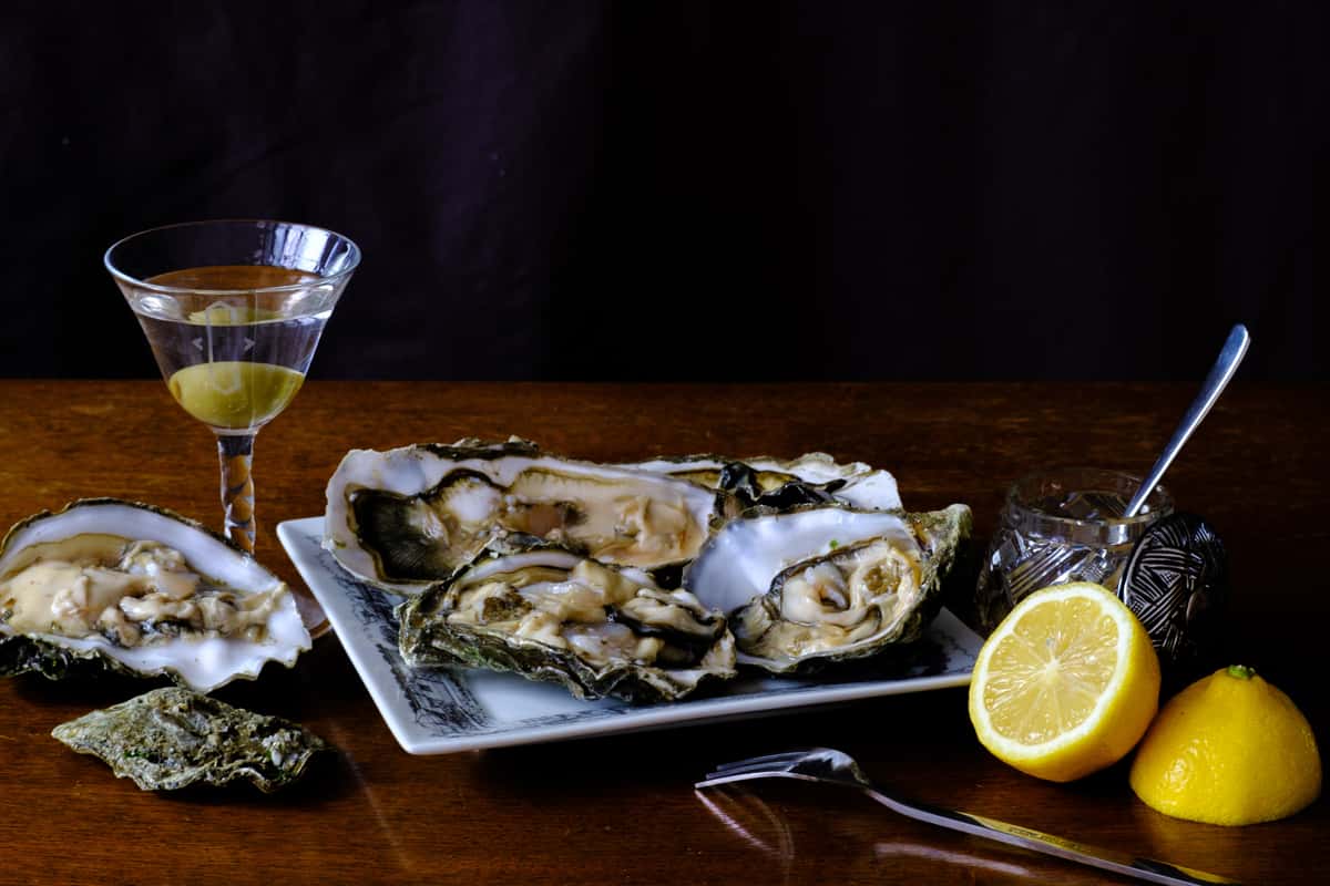 oysters and martinis