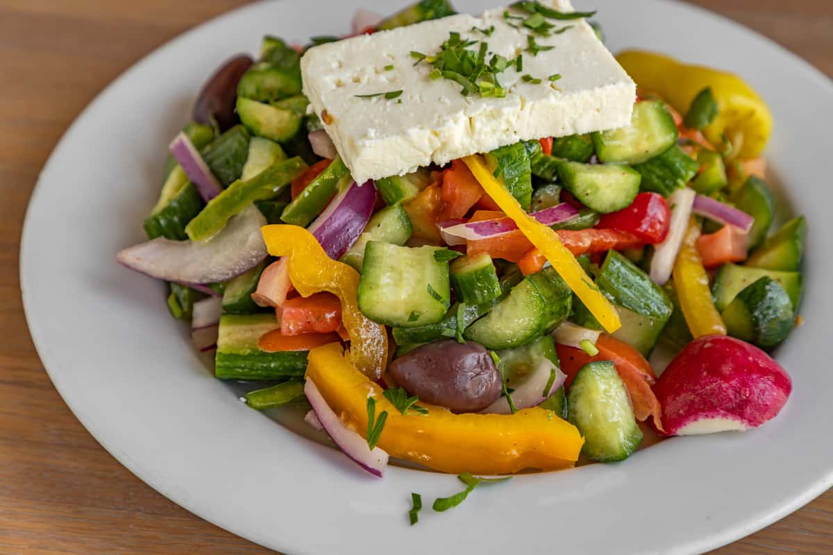 salad with feta