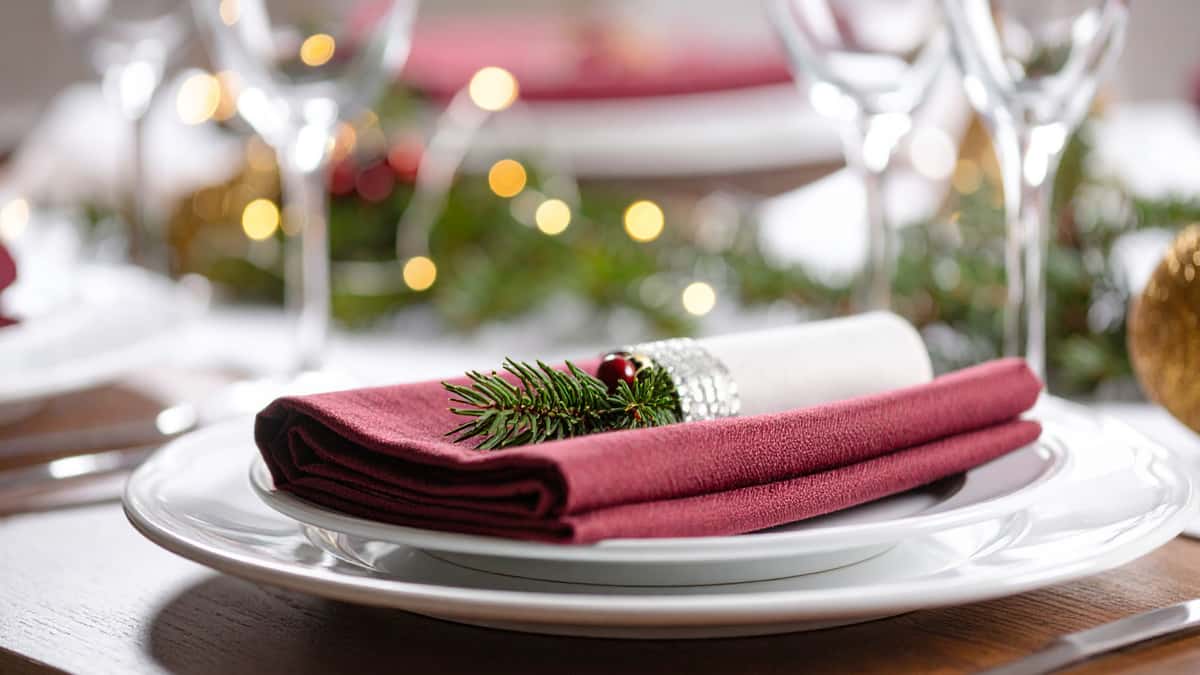 christmas table setting