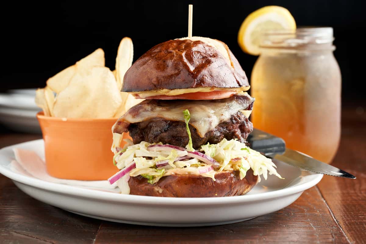 burger and drink