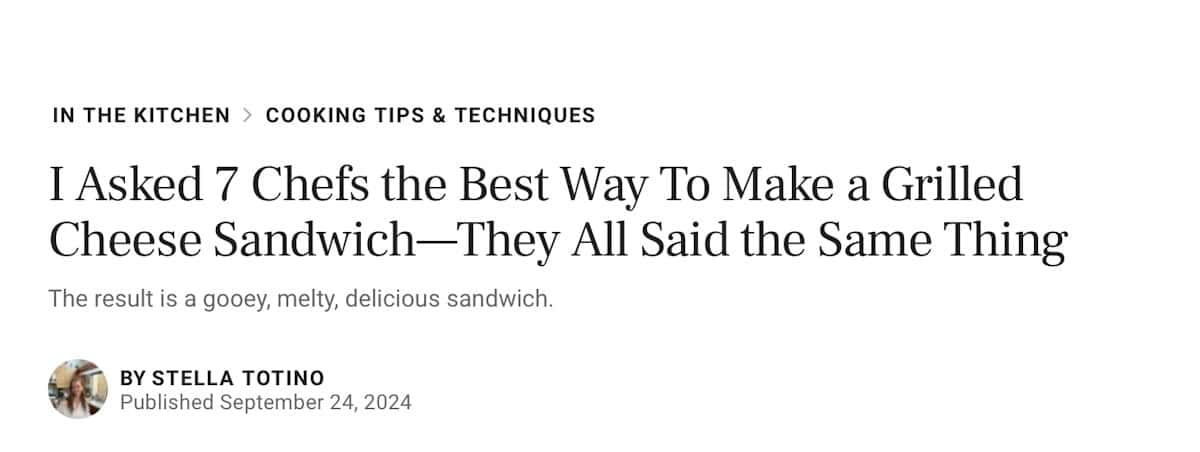 Simply Recipes I Asked 7 Chefs the Best Way To Make a Grilled Cheese Sandwich—They All Said the Same Thing