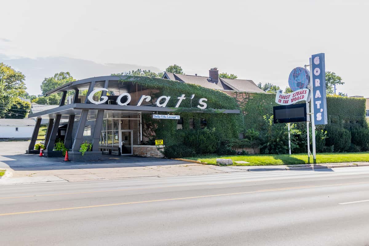 Exterior of Gorat's Steak House, an Omaha steakhouse tradition on Center Street