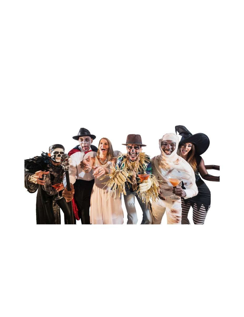 Halloween Costumes at CREW for Pizza