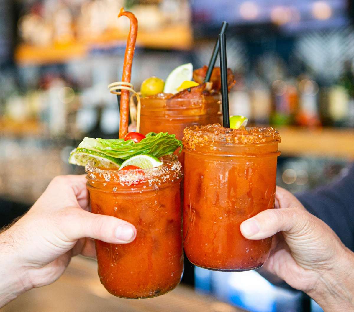 Cheers! with Bloody Marys at CREW