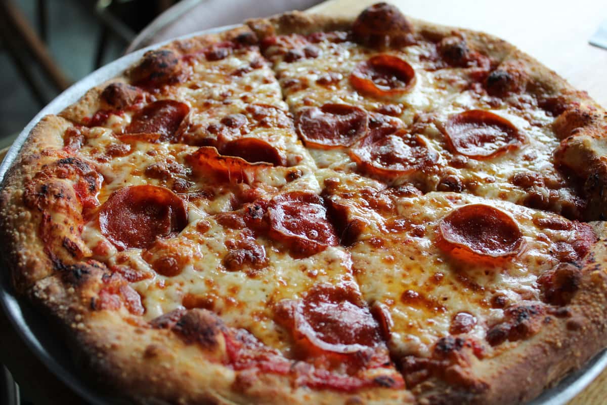 Delicious Pepperoni Pizza at CREW