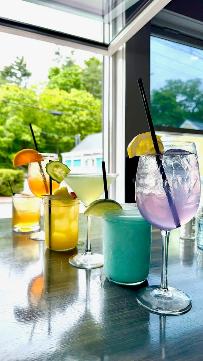 Colorful Pride Month Cocktails at CREW in Ogunquit Maine