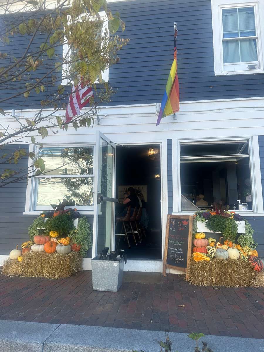 CREW in the fall with pumpkins. 