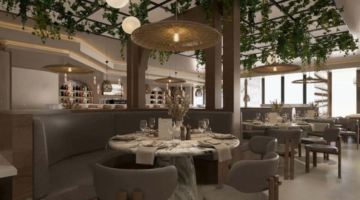 Interior dining room rendering