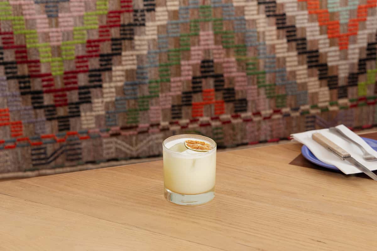 mezcal, fresh cilantro, coco lopez, lime