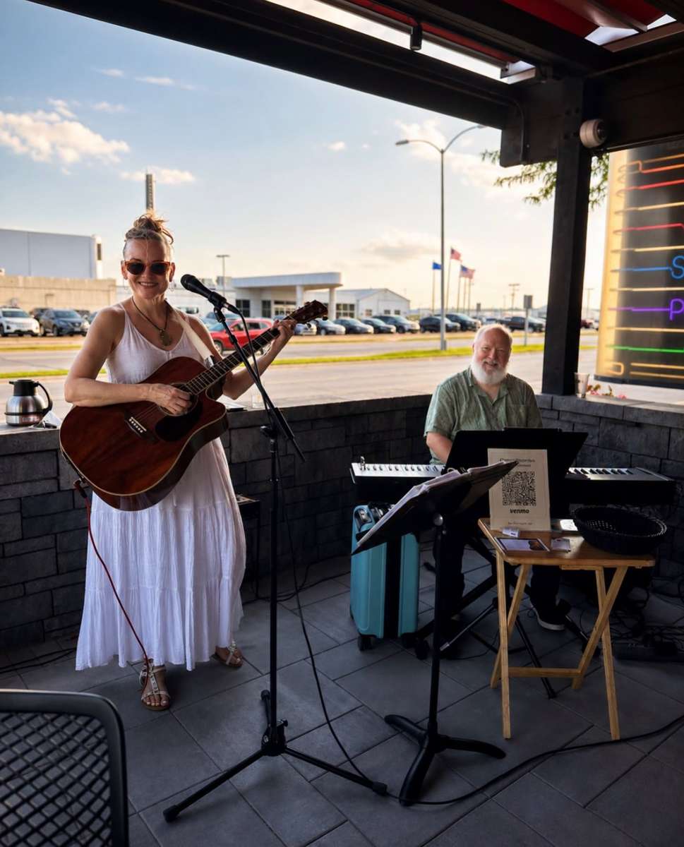 Performers playing music