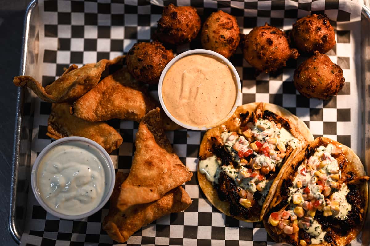 Platter of food