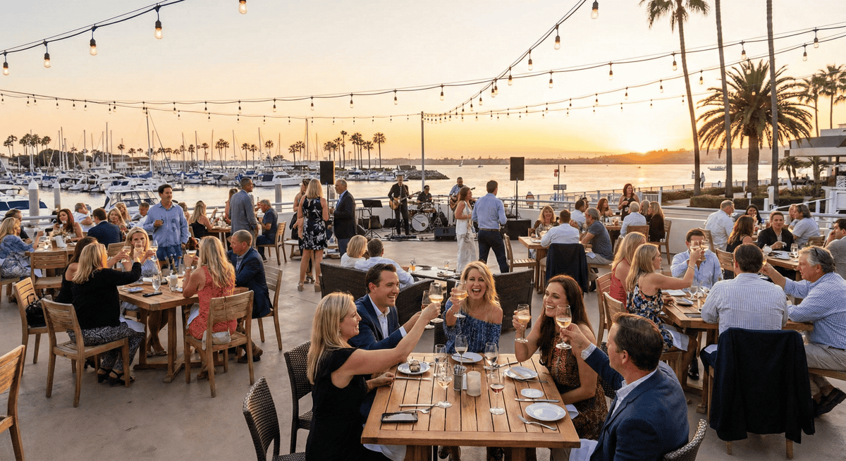 bayshore-club-festive-group-celebration-sunset
