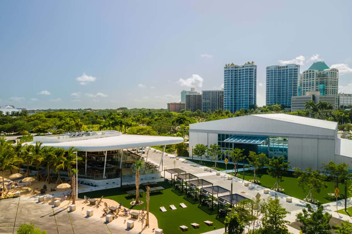 Aerial view of Bayshore Club in Miami, FL
