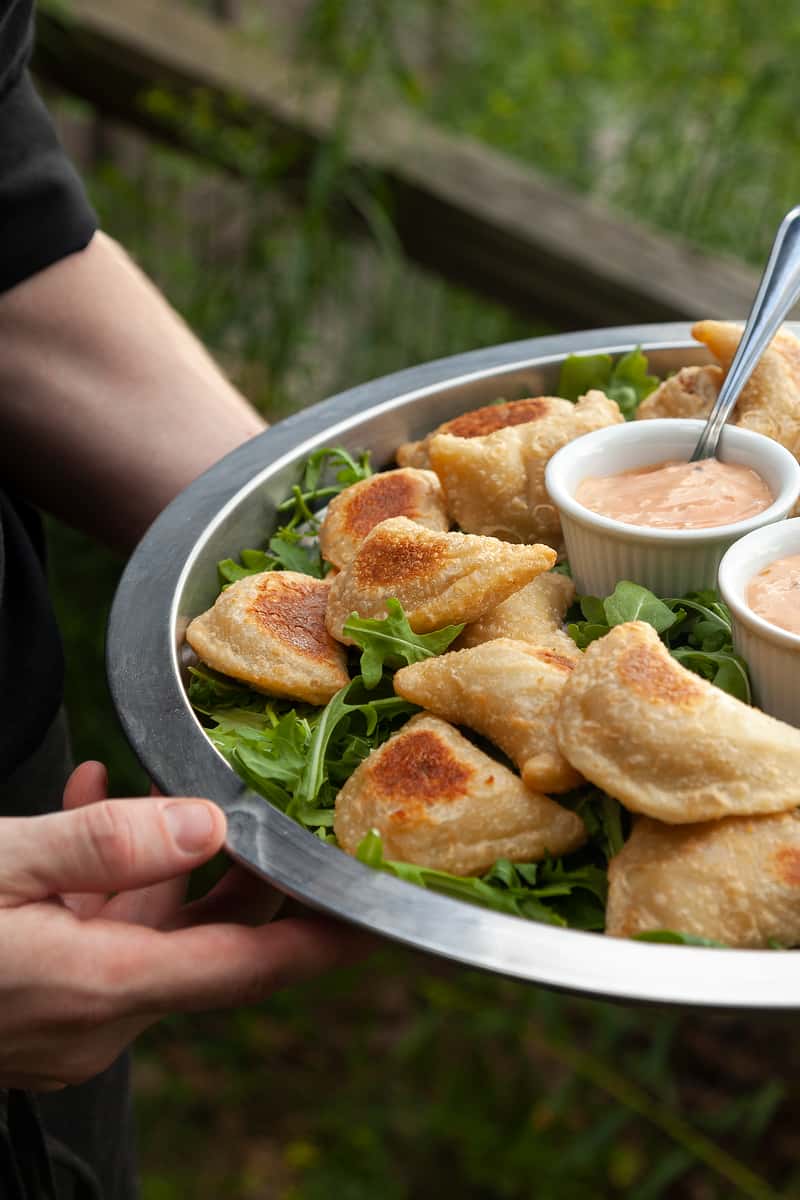 Tray of food