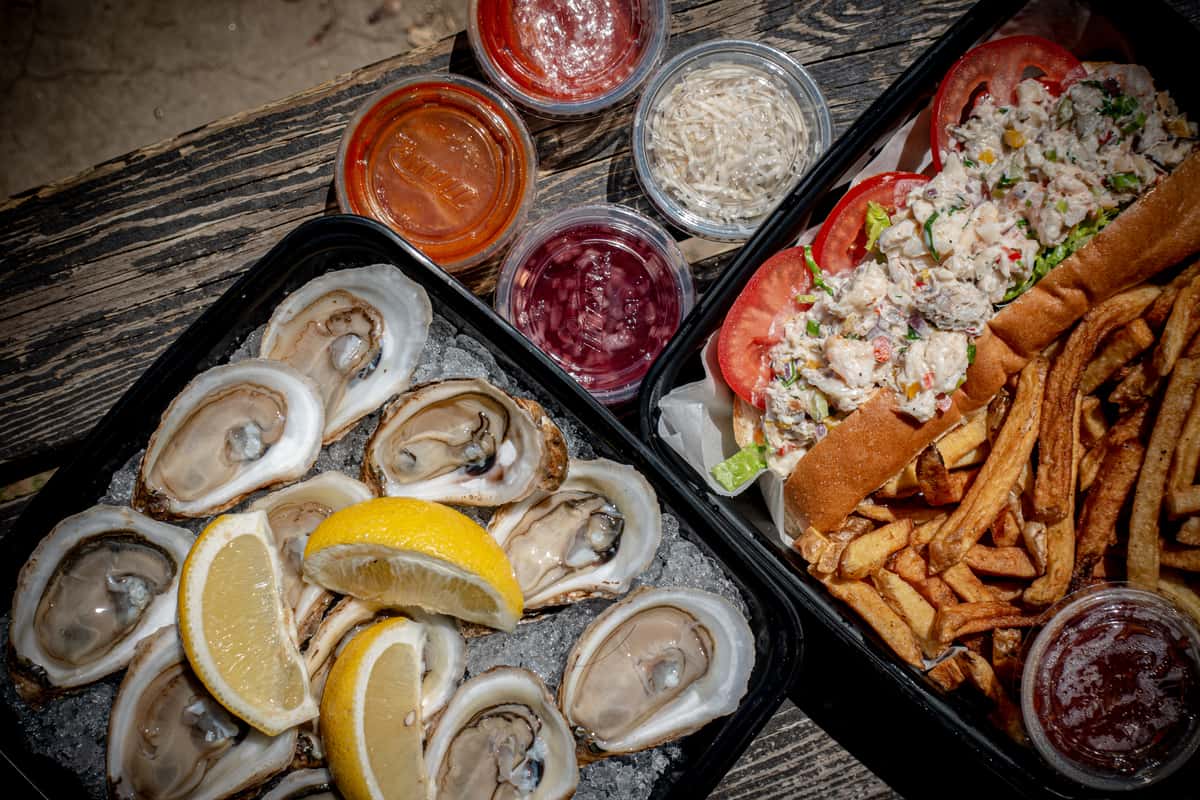 oysters and lobster roll