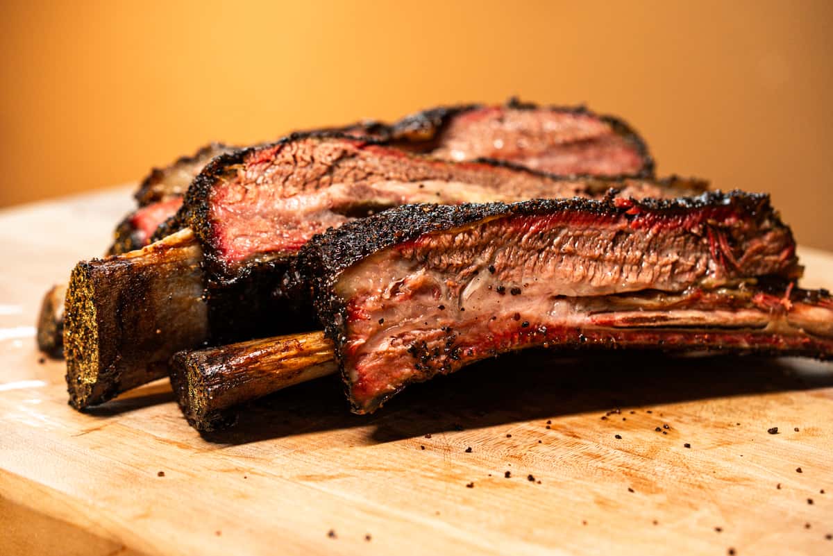 Large smoked beef ribs