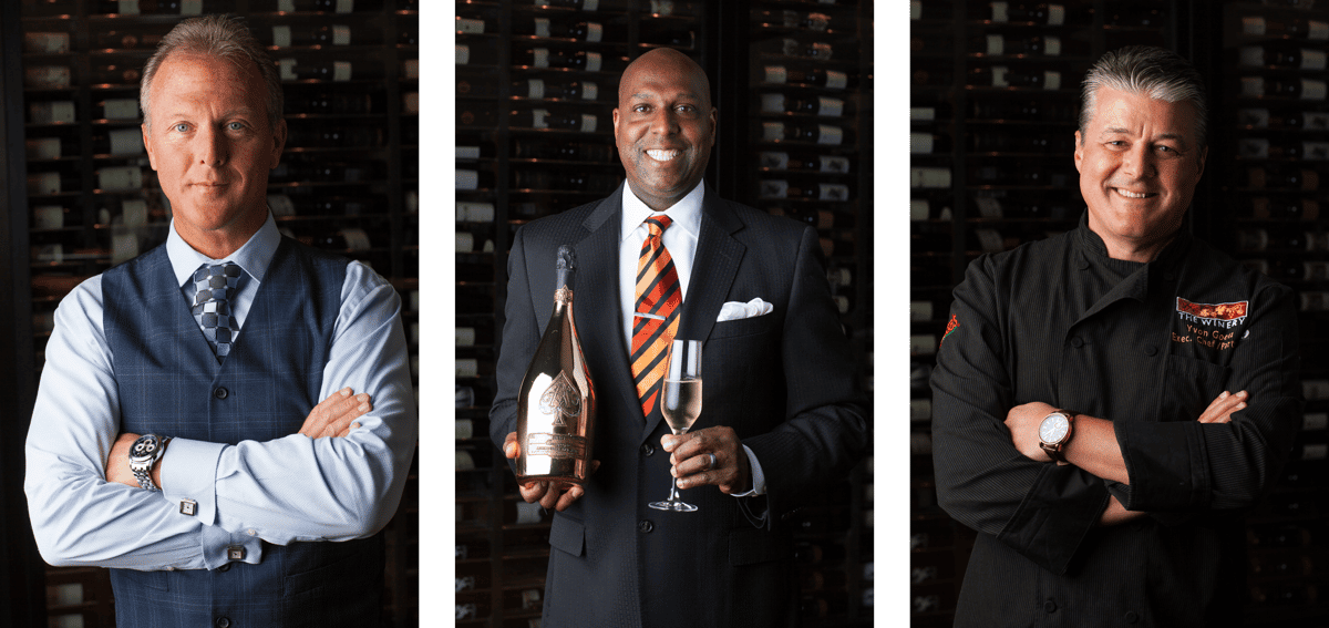 Three images of The Winery Leadership Team Members
