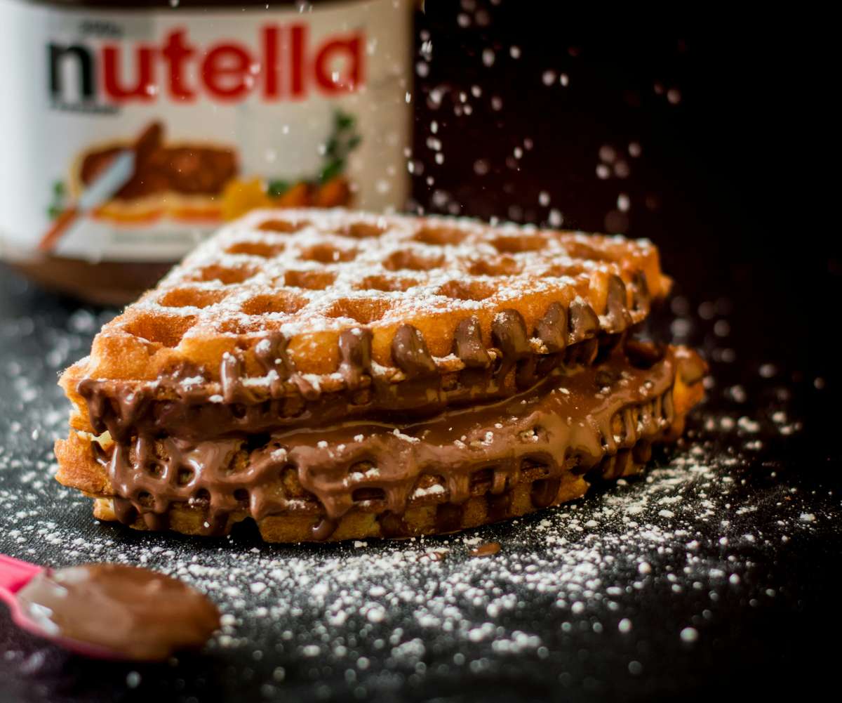 Waffle with nuttela
