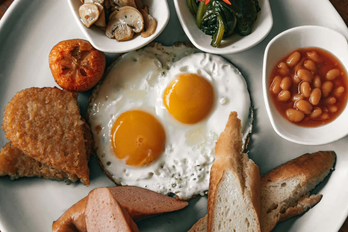 eggs, bread, beans and more