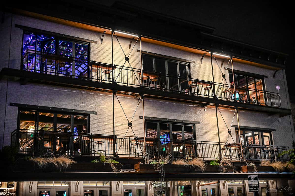 Exterior of BurnDown at Night
