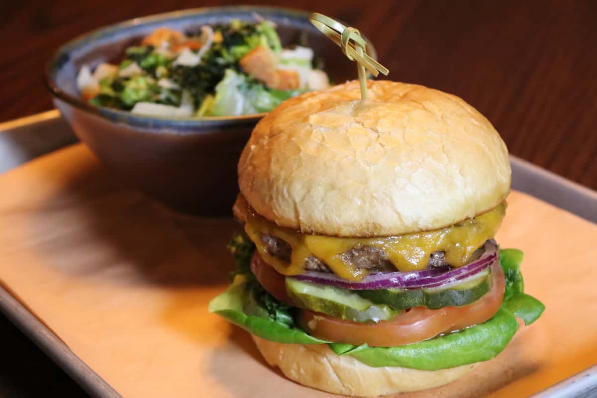 1/3 lb burger, lettuce, tomato, onion & pickle with special sauce & your choice of: cheddar, muenster, swiss, gorgonzola, or pepperjack