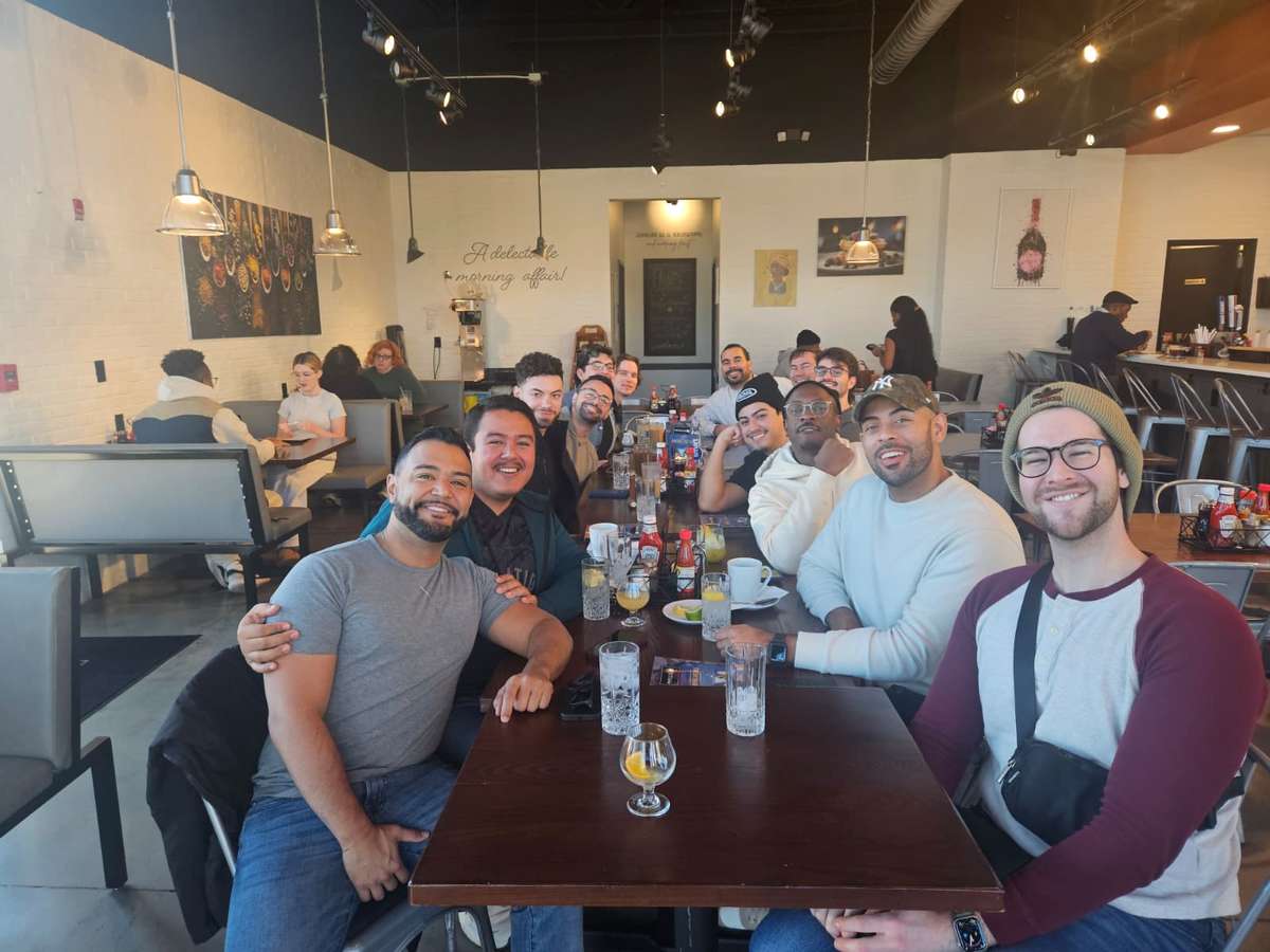 Group of friends at Phyllis enjoying the brunch