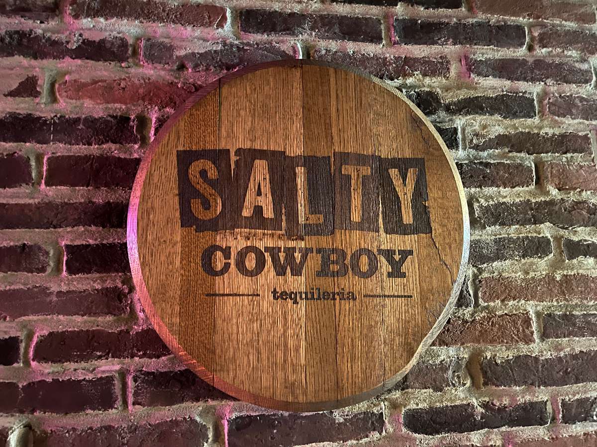 salty cowboy sign