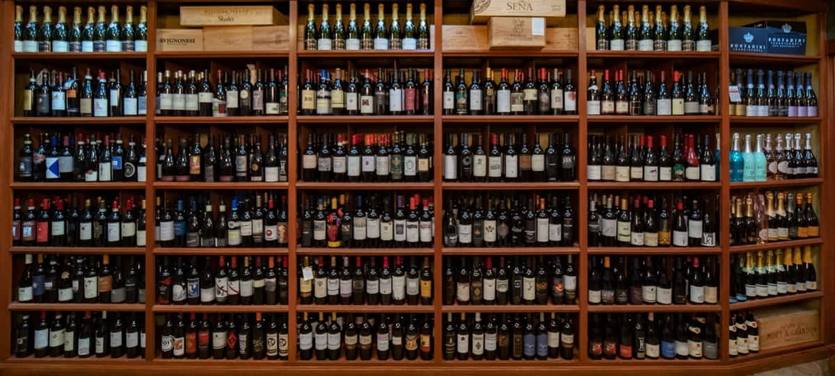 wine bottles