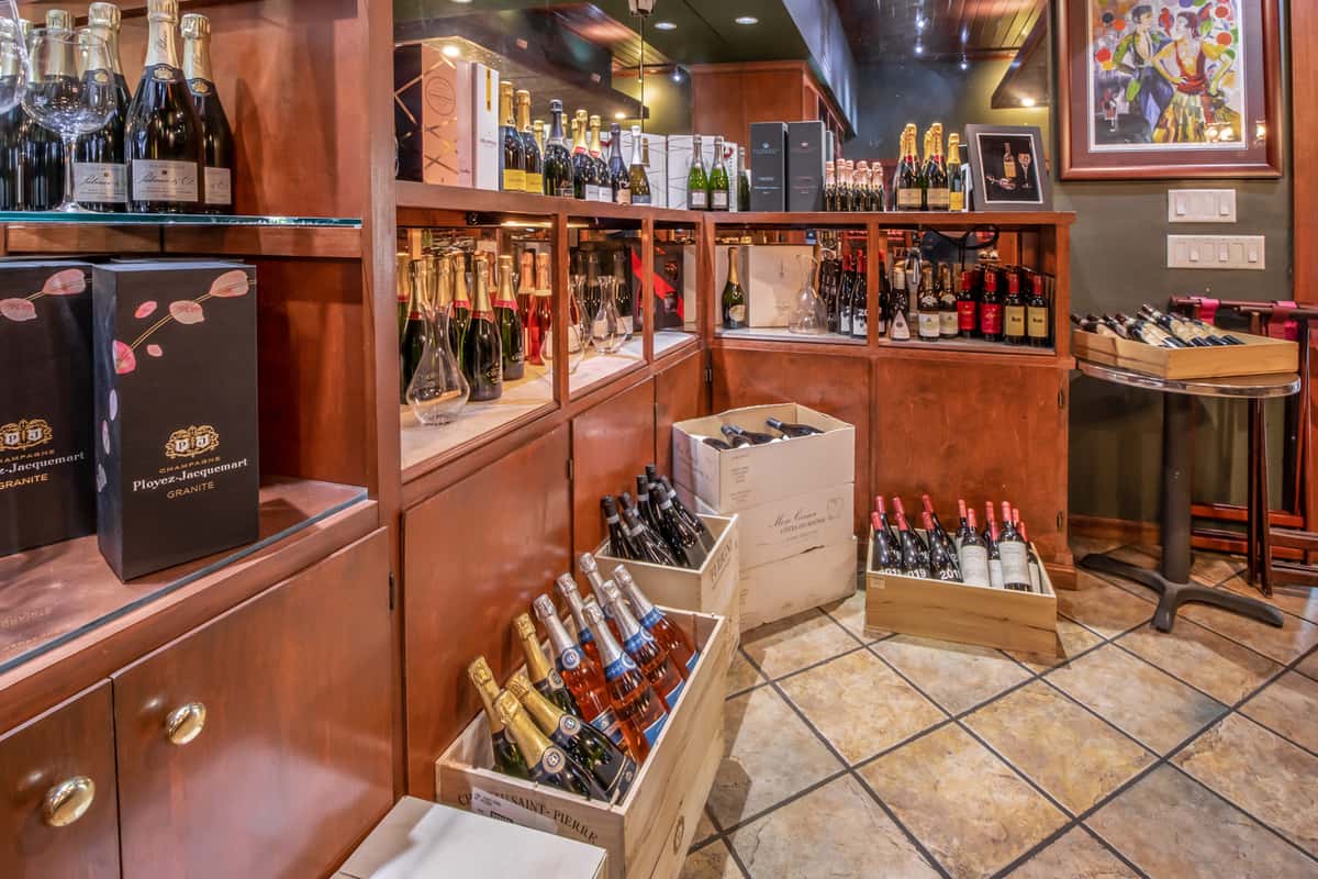 wine display case