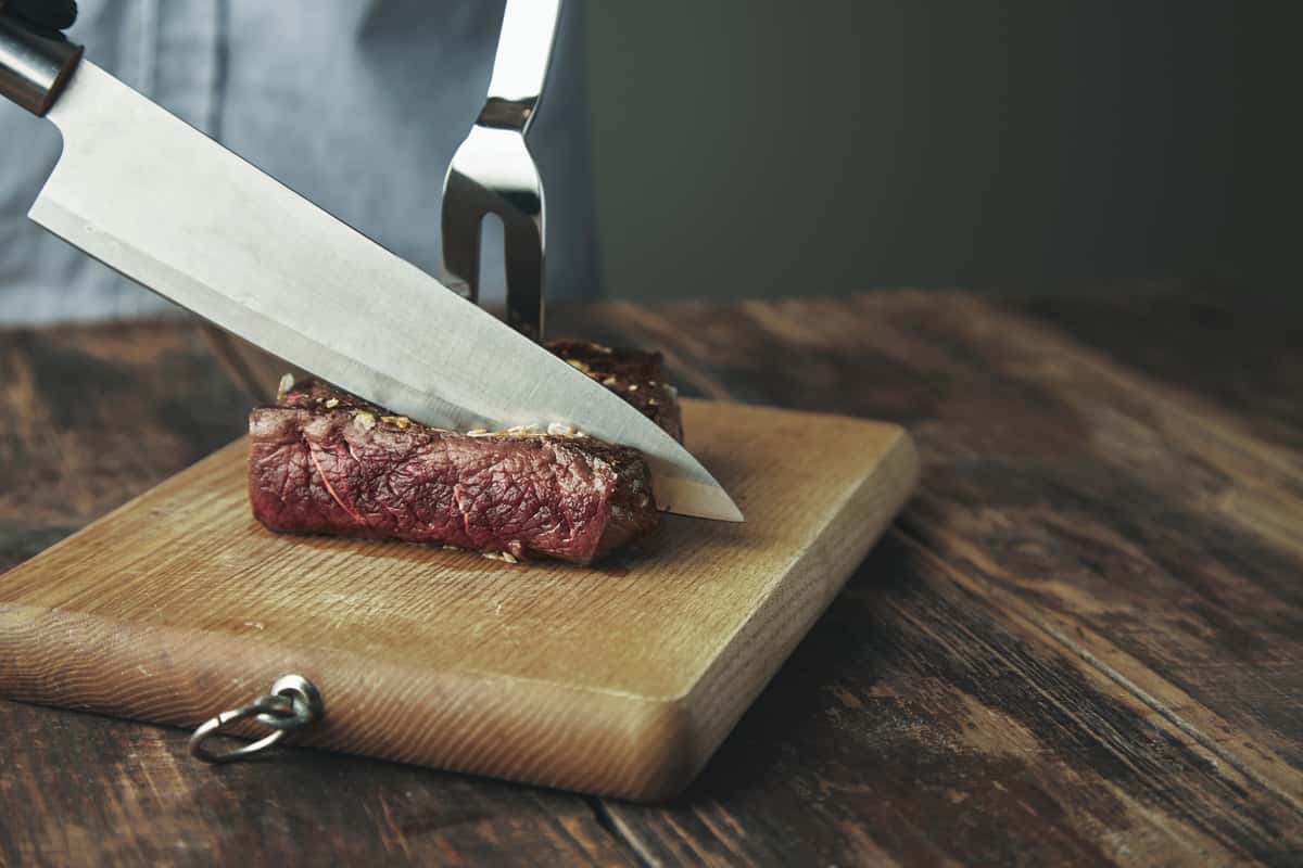 premium sliced steak