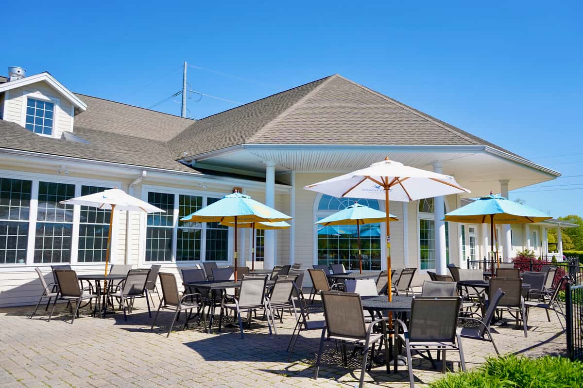 outdoor dining area
