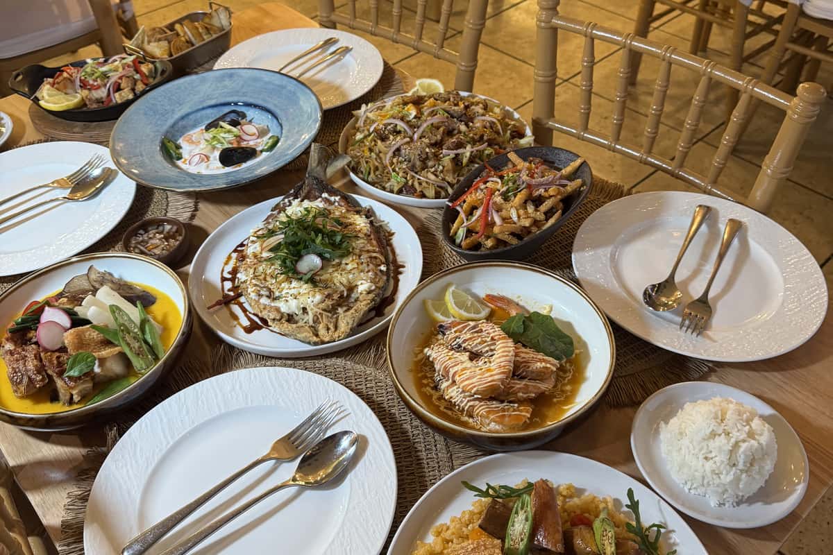Catering dishes on display