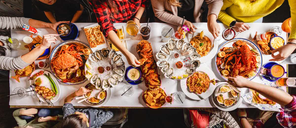 table of food