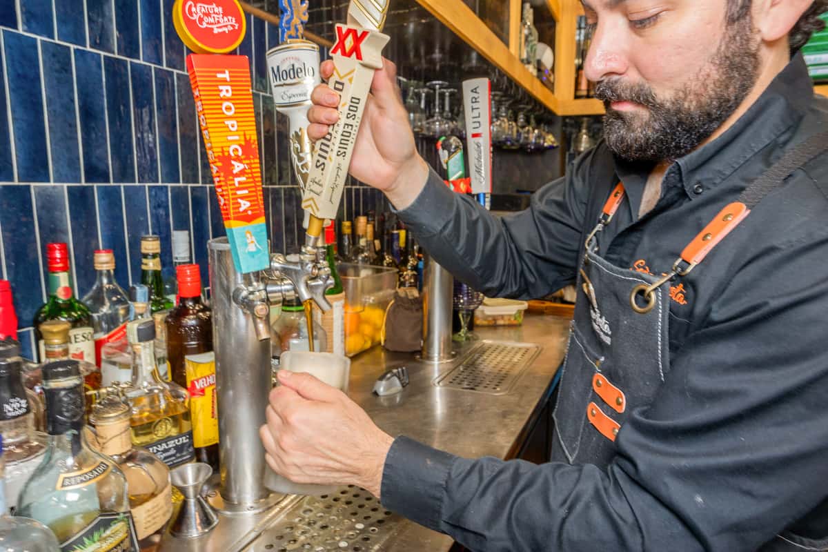 Man preparing a cocktail