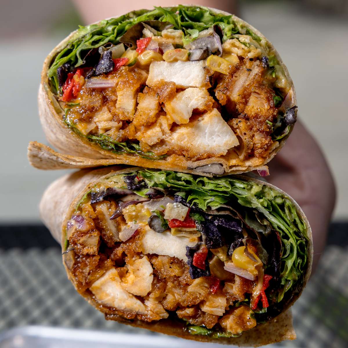 hot chicken wrap