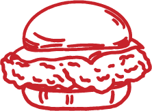 chicken sandwich illustration